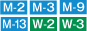 M-2、M-3、M-9、M-13、W-2、W-3